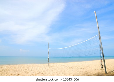 Beach Volleyball Court During Long Holiday