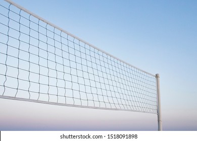 Beach volleyball net, summer vacation, sport concept. isolated sky background. - Powered by Shutterstock