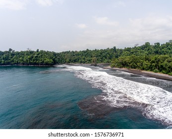 Beach, Waterfall And Jungle In Equatorial Guinea