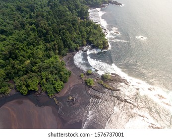 Beach, Waterfall And Jungle In Equatorial Guinea