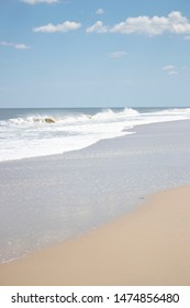 Beach with waves rolling in