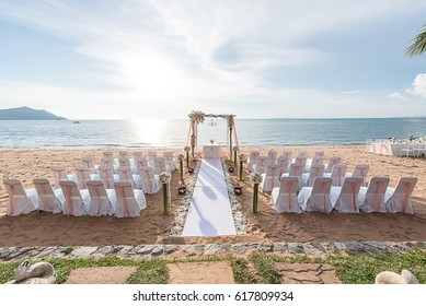 wedding beach set up