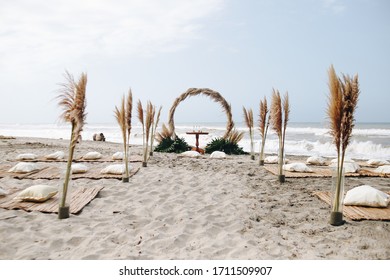 Beach wedding decoration at the caribe