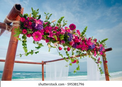 Beach Wedding Flowers Setting