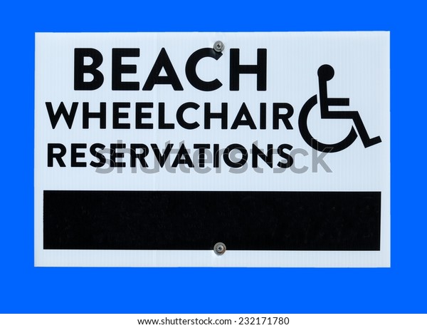 Beach Wheelchair Rent Sign Stock Photo Edit Now 232171780