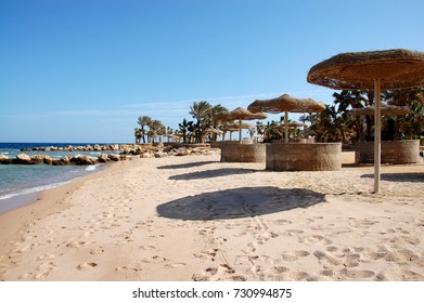 Beach without tourists in Egypt