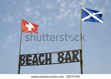 Beach-bar to take a drink on the beach