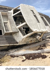 Beached Boat On Klein Curaçao 