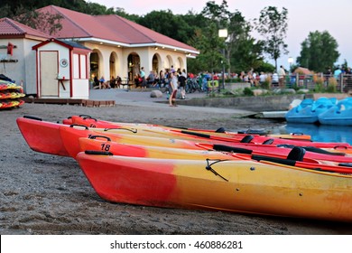 Beached Kayaks At Lake Calhoun