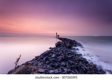 A Beacon Taken At Sunset. Pemalang, Central Java, Indonesia 