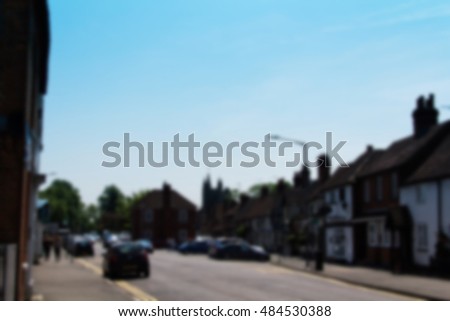 BEACONSFIELD, ENGLAND - JUNE 2016: The old town of Beaconfield dating backto c.1185 Out of focus.