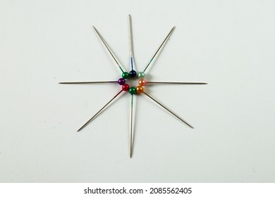 bead needles isolated with white background