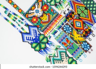 beads art made by Huichol tribe in Mexico 