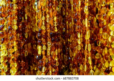 Beads From The Baltic Amber Macro