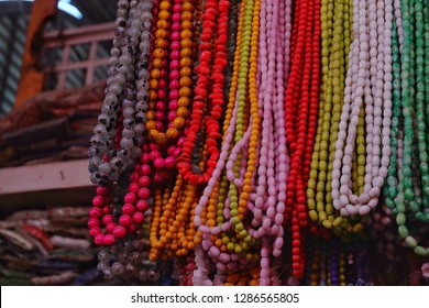 Beads For Sale At The Voodoo Market In Haiti