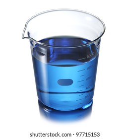 Beaker With Blue Liquid