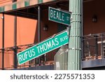 Beale Street street signs Memphis, Tennessee