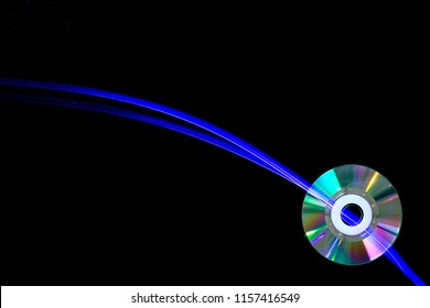 
beam of light and compact disk