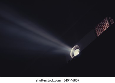 Beam Of Light From A Movie Projector.