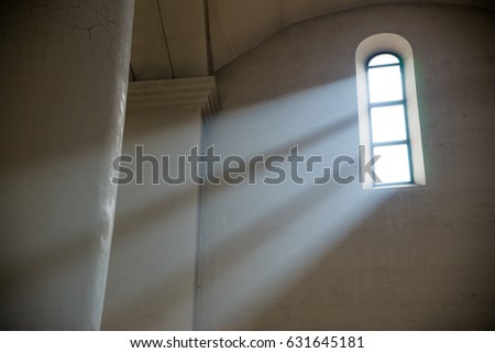 Beam of light in the orthodox Church.