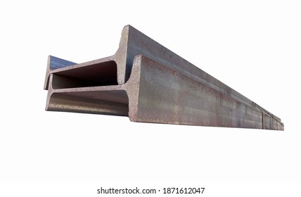 The Beam Steel Girder Isolated On White Background. 