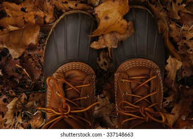 Bean Boots In Autumn Leaves