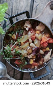 
Bean Soup With Celery. A Great Idea For A Healthy Dinner. Quick Meal.