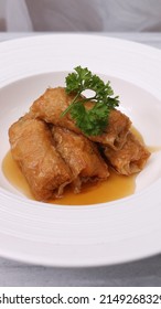 Beancurd Roll With Chicken Oyster Sauce