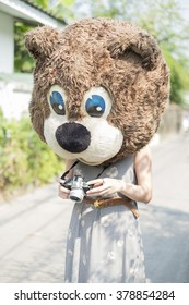 Bear Girl Mascot Costume