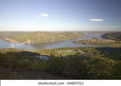 Bear Mountain Bridge And Hudson Valley And River At Bear Mountain State Park, New York