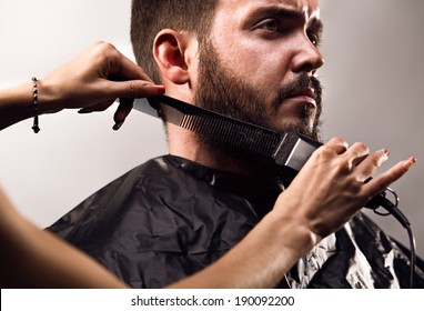 Beard Trimming Studio Shoot