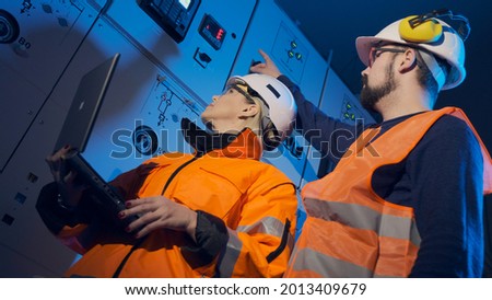 Similar – Image, Stock Photo A happy miner inside a mine in Cerro de Paso