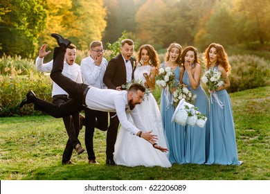 The Bearded Friend Of The Groom Drops The Wedding Cake