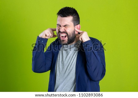 Bearded guy really stressed