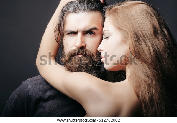 Bearded Handsome Man Female Slim Flexible Stock Photo Edit Now
