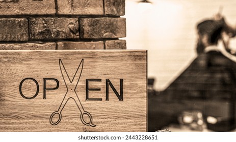 Bearded man getting haircut. Barbershop salon. Open barder shop. Hairdresser or barber. Man with beard in barber shop. Open barbershop salon. - Powered by Shutterstock