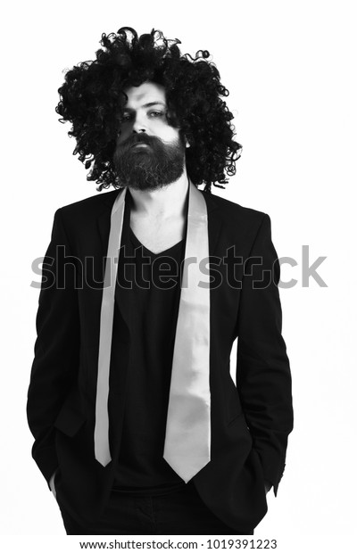 caucasian afro wig