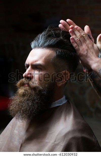 Bearded Man Long Beard Brutal Caucasian Stock Photo Edit Now