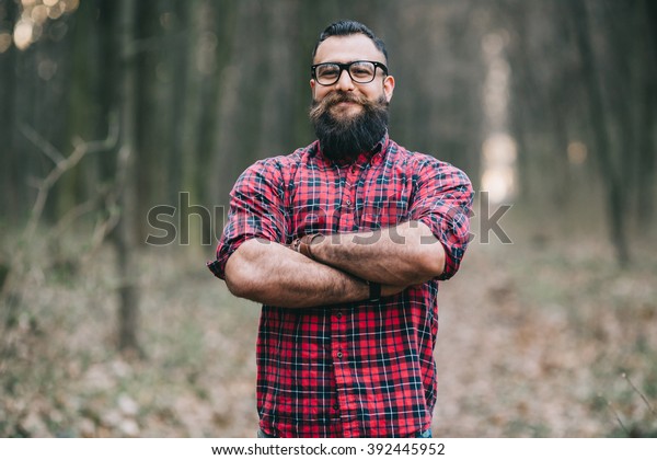 Bearded Man Lumberjack Stock Photo 392445952 | Shutterstock