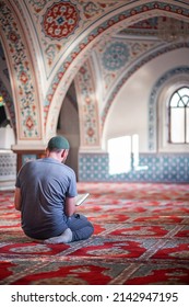 Bearded Man Praying In The Mosque