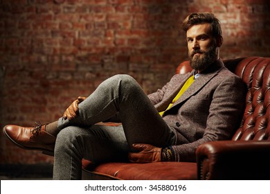 bearded man with a very interesting look