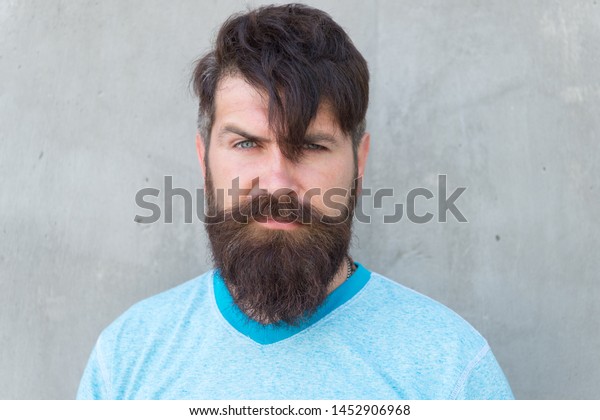 Bearded Shaggy Bearded Man Stylish Haircut Stock Photo Edit Now
