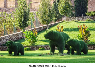 bears created from bushes at green animals. Topiary gardens - Shutterstock ID 1187285959