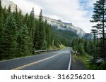 Beartooth highway through Wyoming, Montana. The most scenic drive in the US on the way to Yellowstone National Park surrounded by lush greenery and mountain peaks