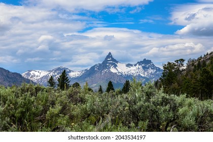 Beartooth Mountain Looms Over Wyoming Wilderness On Summer Day