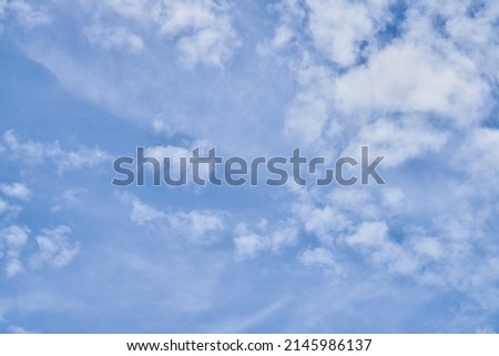 Beatiful blue sky with clouds on a sunny day