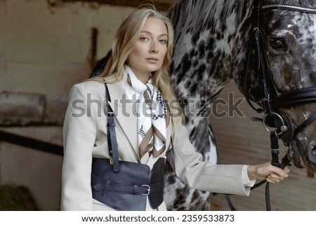 Beatiful lady, horse riding, style  