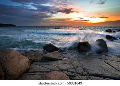 Beatiful sunset on the rocks - Powered by Shutterstock - Get 15% off with code: PIKWIZARD15