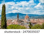 A beatiful view of the city florance with the view to the florence basilica dome