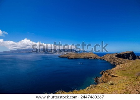 Beatiful view from Vereda da Ponta de São Lourenço - PR 8 on Madeira Island, Portugal